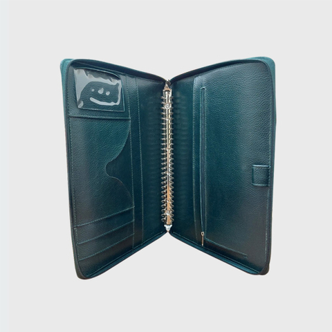 現貨- 皮革拉鍊文件包